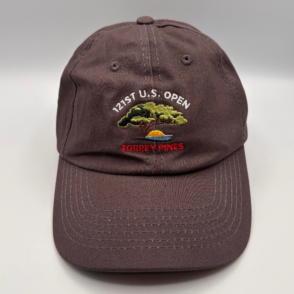 US Open 121st Torrey Pines Embroidered Tree Logo Golf USGA Brown Hat